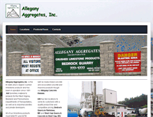 Tablet Screenshot of alleganyaggregates.com